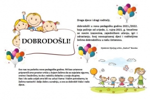 Dobro došli u novu pedagošku godinu 2021./2022.