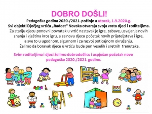 Dobro došli u novu pedagošku 2020./2021. godinu